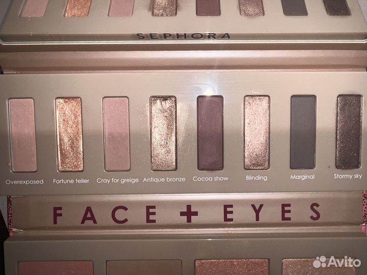 Sephora палетка теней и румян