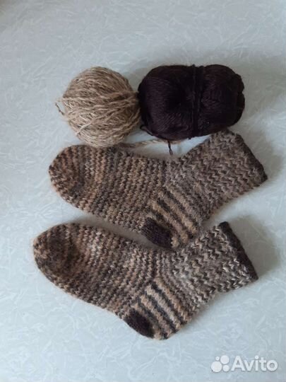 Носки детские из собачьей шерсти