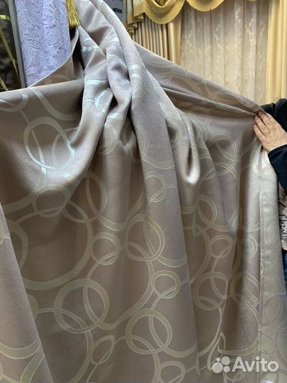 Ткань для штор с кругами