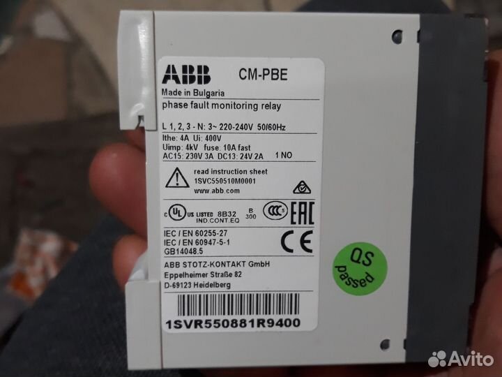 Реле контроля фаз ABB