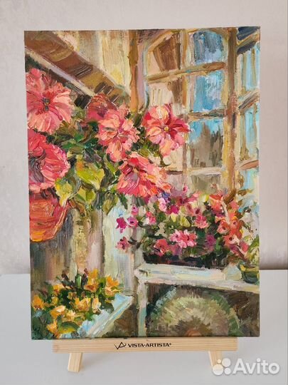 Картина маслом на холсте цветы