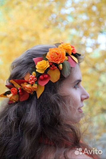 Осенний венок на голову