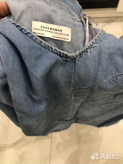 Джинсовое платье zara