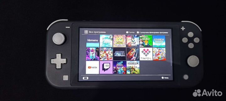 Nintendo switch lite прошитая чипом 128гб