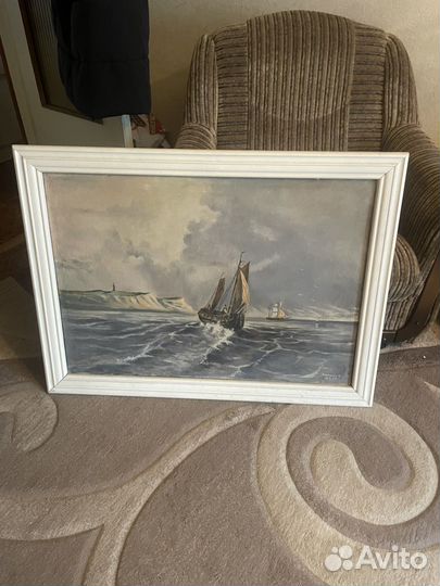 Картина маслом на холсте, времен СССР 1955 год