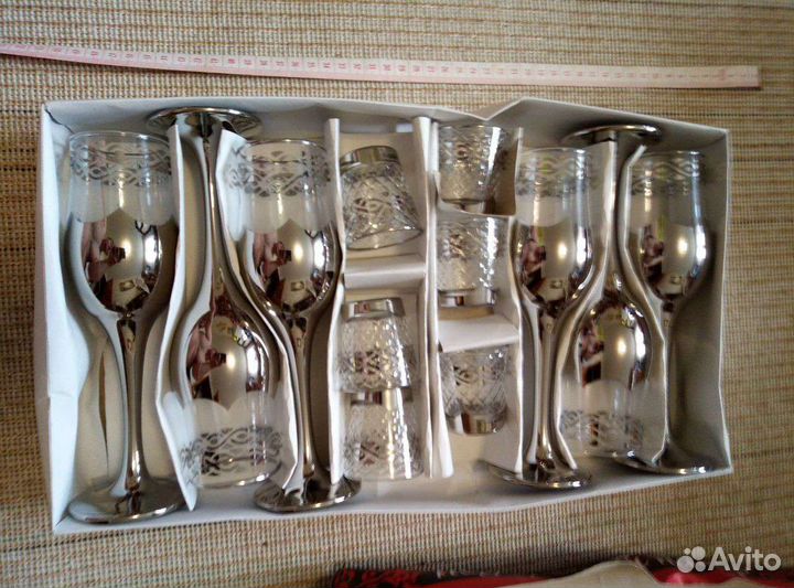 Фужеры. Бокалы. Чашки. Набор посуды