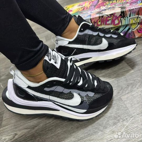 Sacai x Nike VaporWaffle Black White