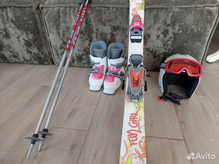 Горные лыжи детские 110 комплект