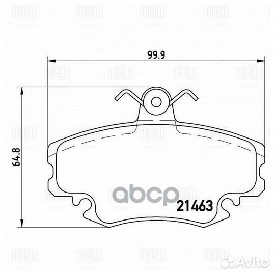Колодки тормозные дисковые передние перед P