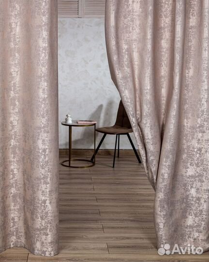 Портьеры мрамор Зарина Кремовый шторы