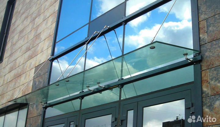 Навес из стекла