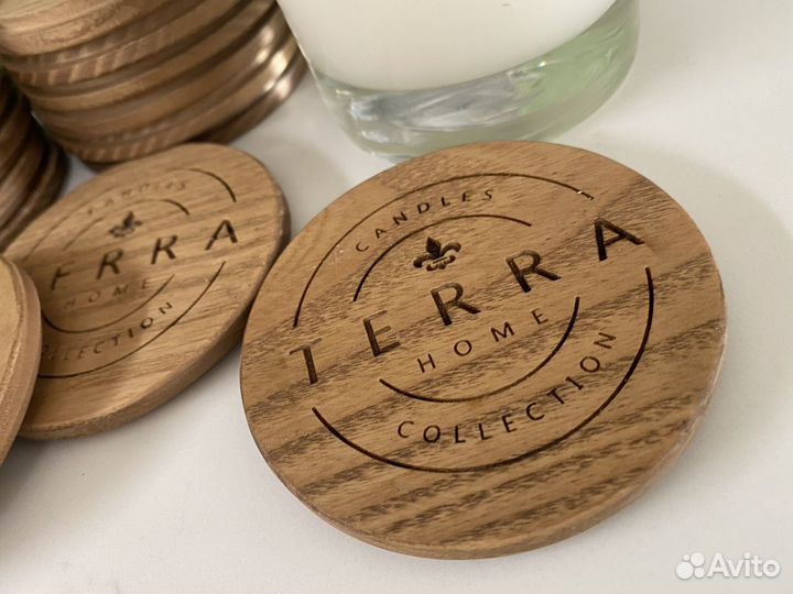 Деревянные крышки для свечей