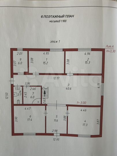 Дом 195 м² на участке 15 сот.