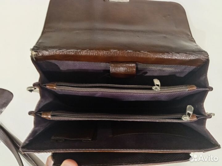 Барсетка кожаная мужская