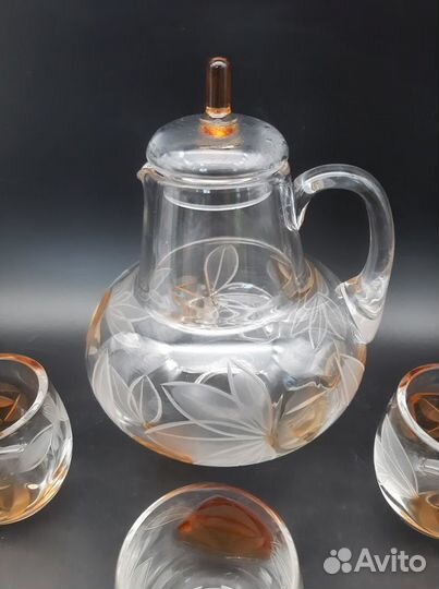 Хрустальный кувшин лхзс Розы.Пыльд