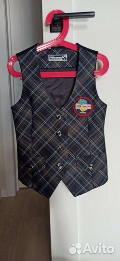 Жилет школьный синий 140