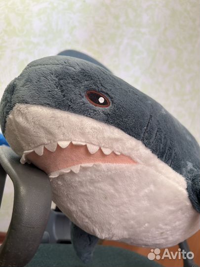Детская игрушка мягкая акула икеа 80 см