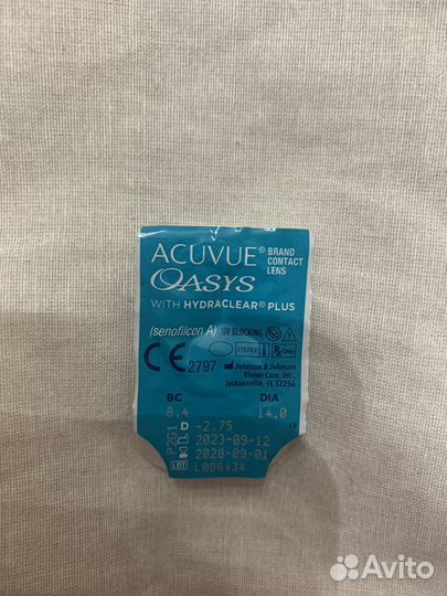 Контактные линзы acuvue oasys