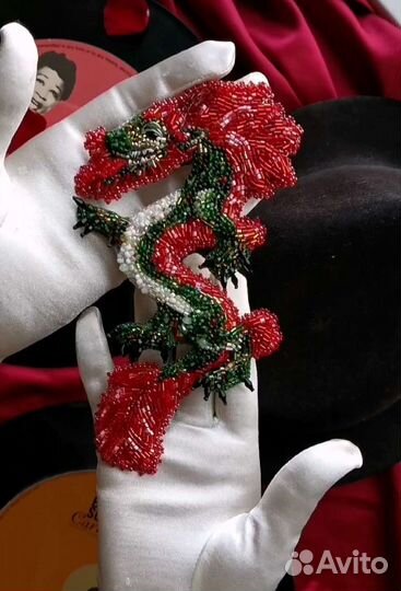 Брошь Огненный дракон