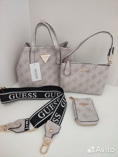 Сумка Guess 3в1 с пыльником Новая цвет пудра