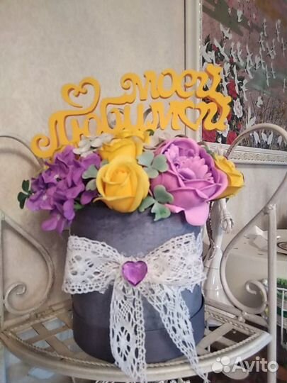 Букеты с цветами из ароматизированного мыла