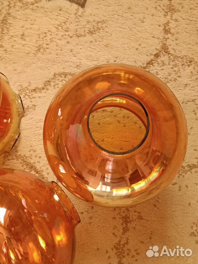 Плафоны радужные,стекло, СССР