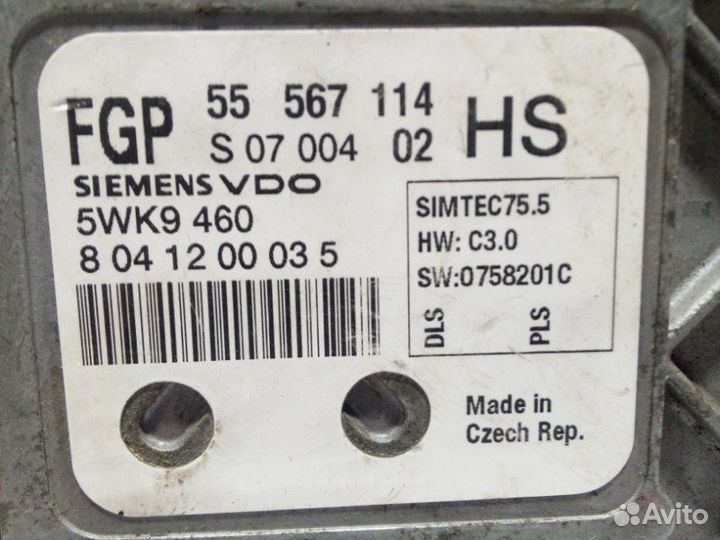 Блок управления двигателем Opel Astra H/Astra Fami