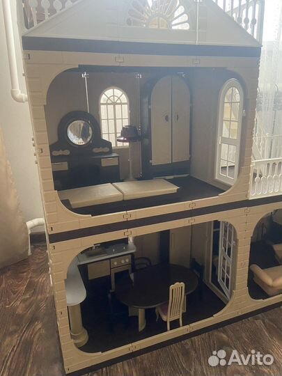 Кукольный домик для барби с мебелью