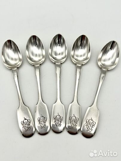 Ложки кофейные набор 5 шт. серебро 84 проба 61 гр