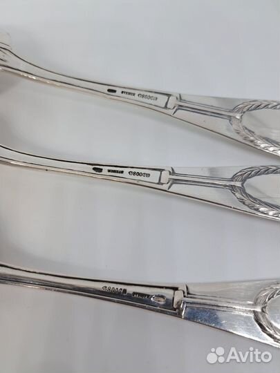 Ложки столовые 2 шт Германия, серебро 800