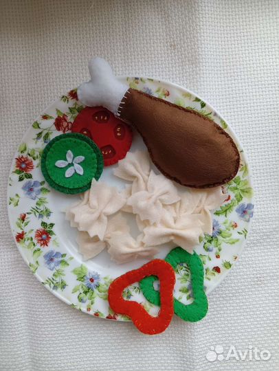 Игровой набор еды из фетра для игры