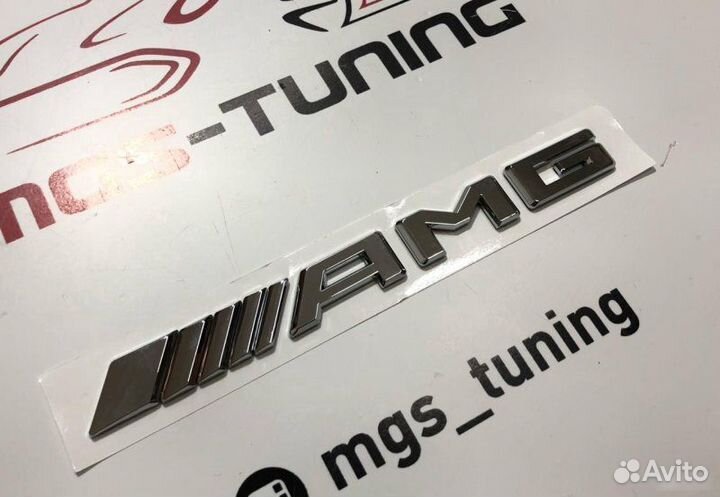 Шильдик AMG нового образца хром