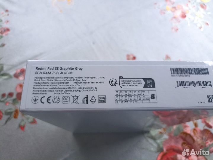 Xiaomi Redmi Pad SE 8/256GB Gray Новый