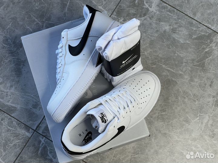 Nike air force 1 white black оригинал