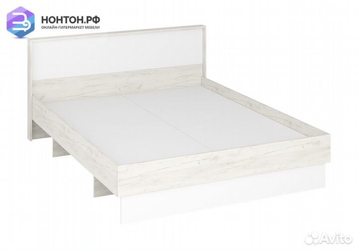 Кровать двуспальная Дублин дуб крафт белый / белый