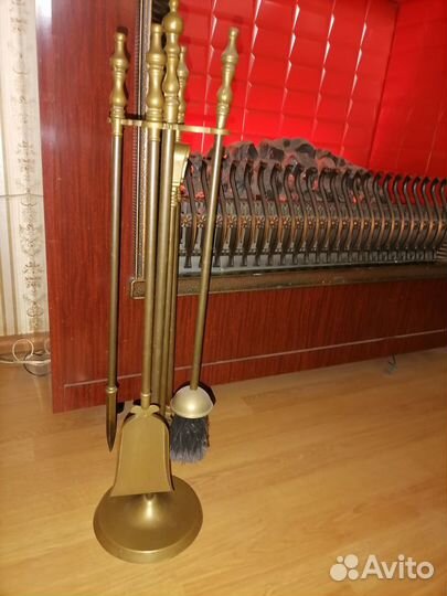 Старинный винтажный каминный набор, германия