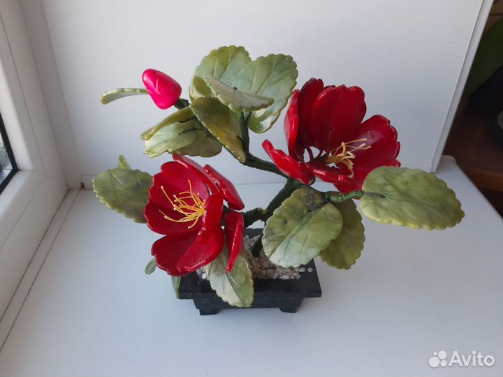 Каменный цветок Лотос сувенир коллекционирование