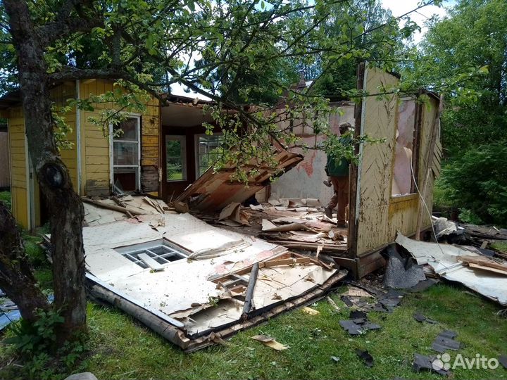 Снос, слом, слом, вывоз дачных домов, фундаментов