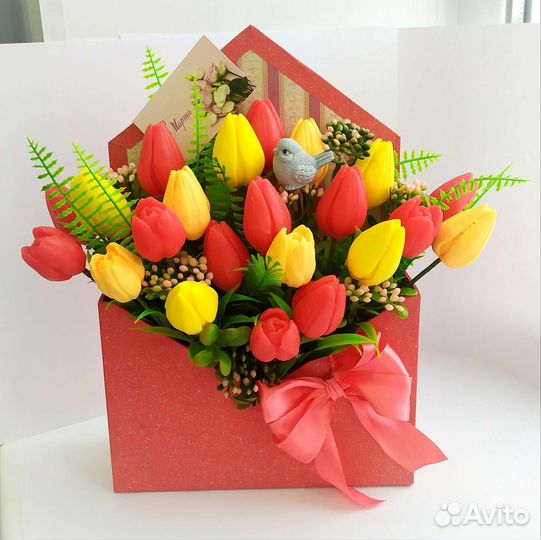 Букет цветов из мыла