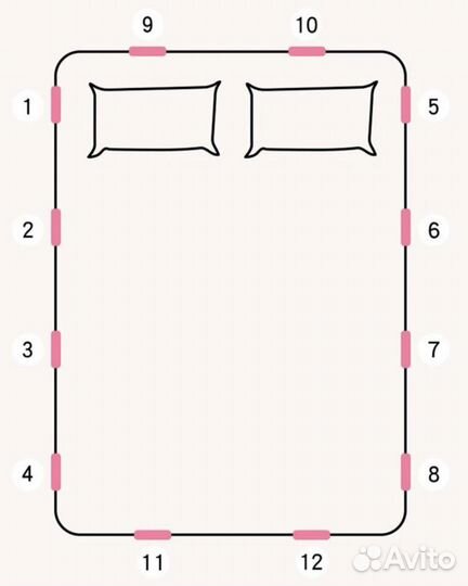 Зажим для крепления простыни 12 штук