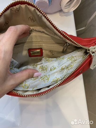 Сумка женская натуральная кожа красная