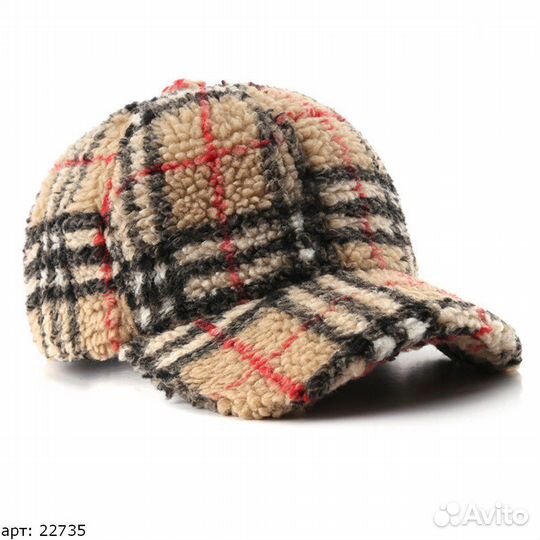 Кепка burberry меховая коричневая