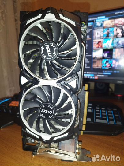 Gtx1070 ti msi armor 6+8pin gaming без подсветки