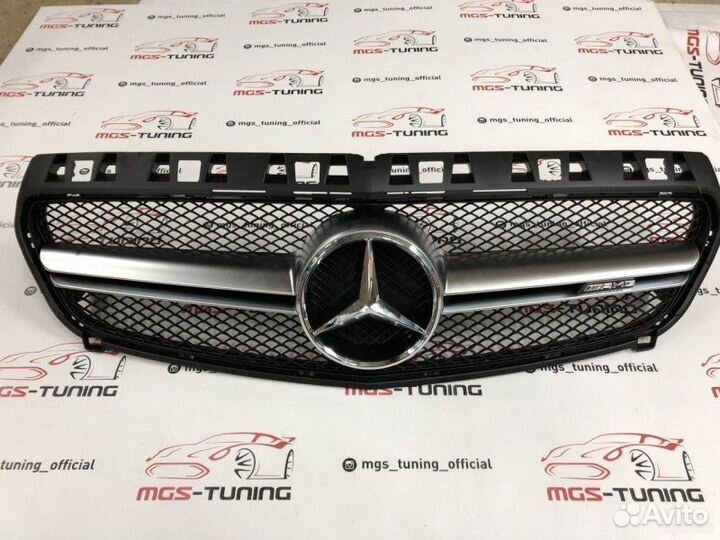 Решетка радиатора Mercedes a-class w176+amg лог