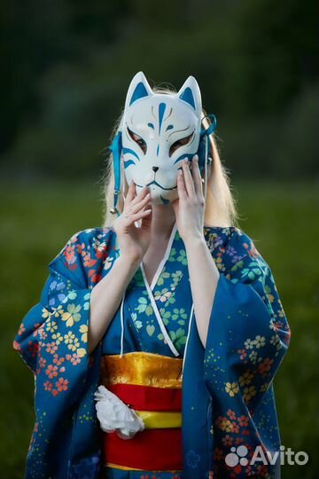 Японская интерьерная маска Кицунэ