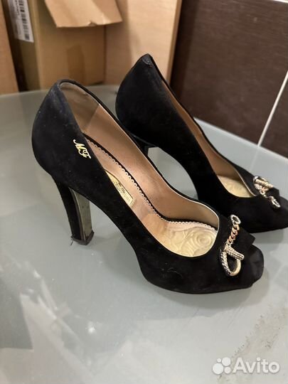 Туфли женские 38 размер черные замшевые