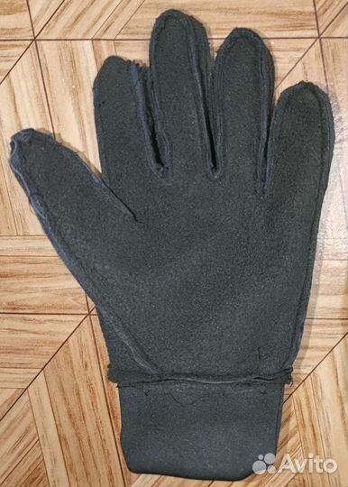 Перчатки, черные, флис, размер: L