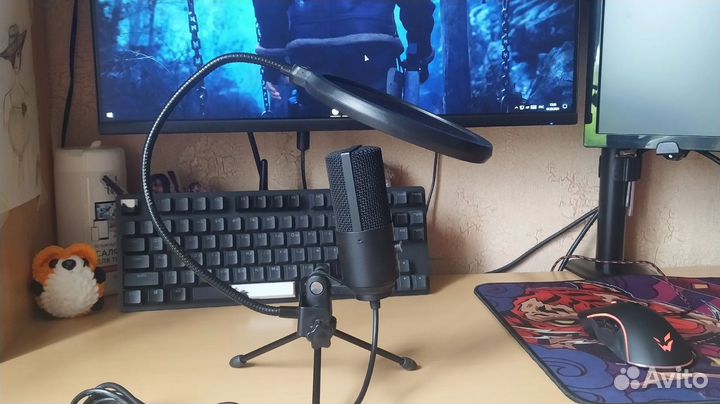 Динамический микрофон fifine K669 + Поп фильтр