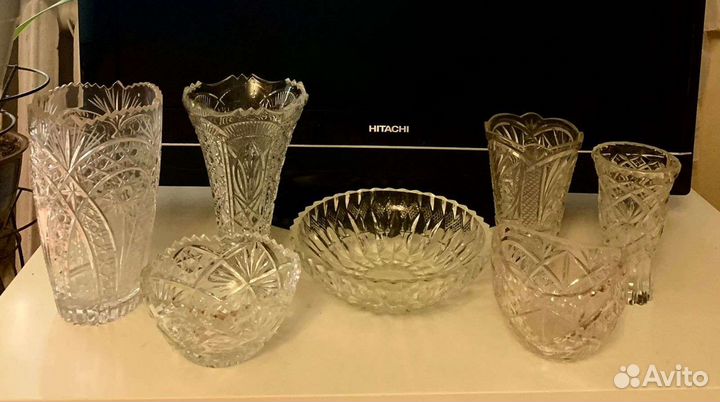 Хрусталь и стекло ссср. Вазы, салатники, конфетниц
