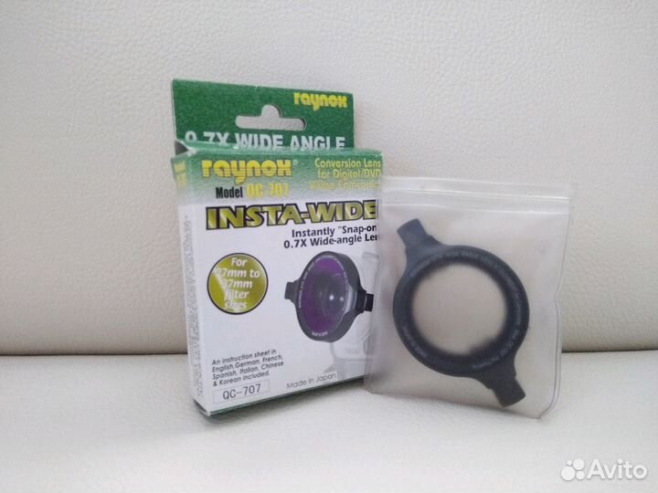 Широкоугольный конвертер Raynox QC-707 0.7x wide